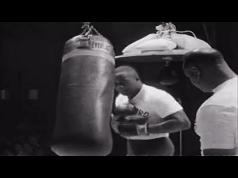 Sonny Liston and Floyd Patterson training for their fight 1963