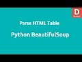 Python BeautifulSoup Get HTML Table
