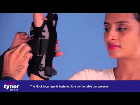 How to wear Tynor wrist splint with thumb
