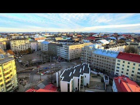 Helsinque Taka-Töölö, Töölöntori e Topelius Park, novembro de 2022, 5,4K