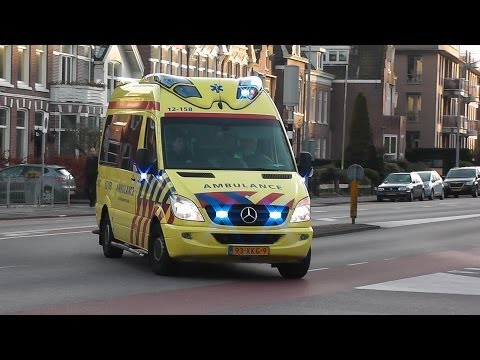 A1/Spoed Ambulance`s 10-184 10-190 & 12-158 in Alkmaar, naar Meldingen en Ziekenhuis