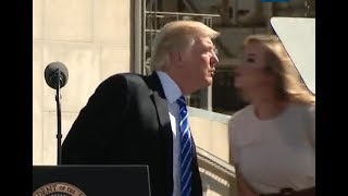 Download lagu Trump Kisses His Daughter Ivanka During ND Speech mp3