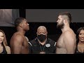 JARED ANDERSON STARES DOWN VLADIMIR TERESHKIN AT WEIGH IN