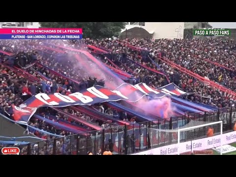 DUELO DE HINCHADAS entre SAN LORENZO Y PLATENSE