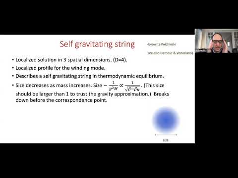 On the black hole/string transition - Juan Maldacena