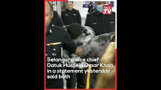 Policemen accused of extortion and sexual assault arrive at Ampang court