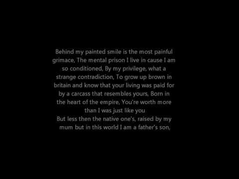 Akala Ft Lowkey - Behind My Painted Smile (Lyrics on Screen)