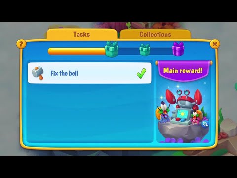 @Fishdom Hermann the Crab Find Treasure Stage 2: Fix the Bell 🔔, Finished