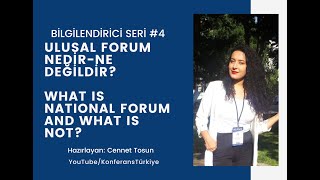 ULUSAL FORUM NEDİR-NE DEĞİLDİR?