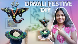 Diwali special craft- Ganesha tealight candle holder | diwali DIY | best out of waste