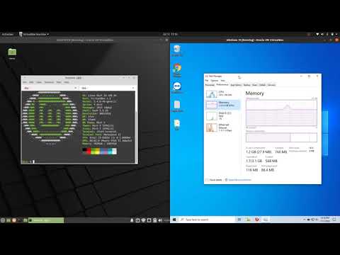 Linux Mint 20 XFCE vs Win 10: Ram Usage