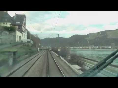 Führerstandsfahrt linke Rheinstrecke BIN - KO ( IC Steuerwagen / Superweitwinkel )