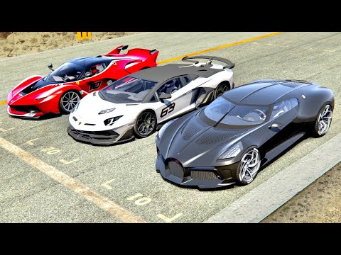 Bugatti La Voiture Noire vs Lamborghini Aventador SVJ 63 vs Ferrari FXX-K - Highlands