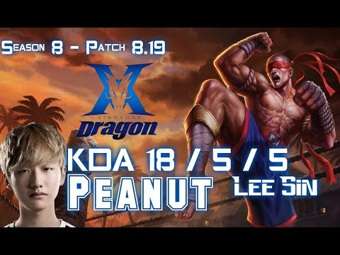 KZ Peanut LEE SIN vs NIDALEE Jungle - Patch 8.19 KR Ranked