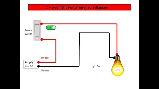 1 -  way light switching circuit diagram