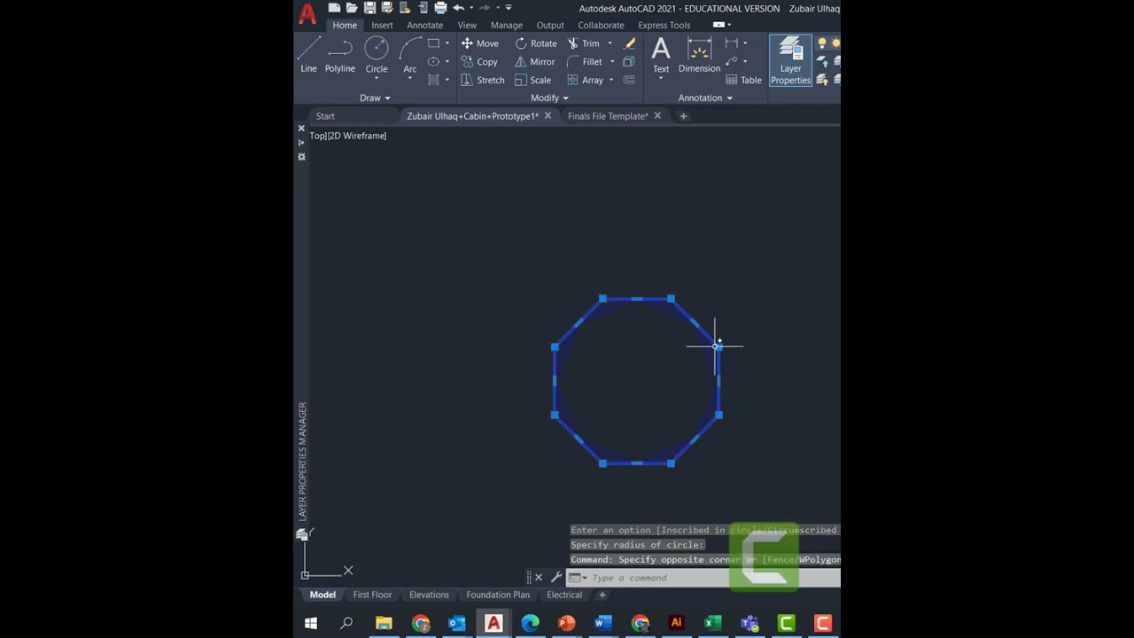 How to use POLYGON command in AutoCAD?