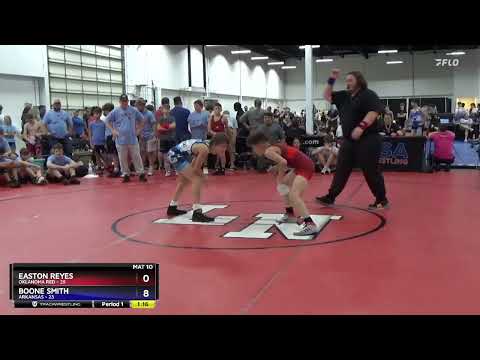 97 Lbs Round 3 (8 Team) - Easton Reyes, Oklahoma Red Vs Boone Smith, Arkansas 145e