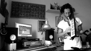 Lucadread playing melodica on his tune -foggy road