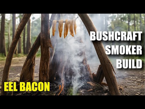 How We Built a Bushcraft Fish Smoker and Smoked Eel with My 5 Year Old