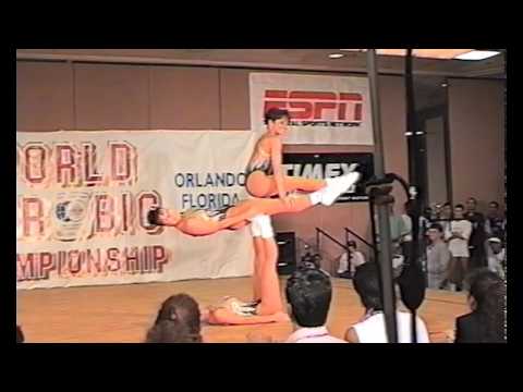 Kelly Yachabach, Heather Parker, Vicky Dumois (USA) - 1996 World Aerobic Championship