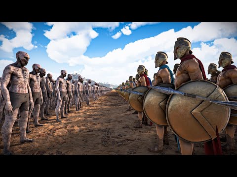 50,000 Spartans VS 1,000,000 Zombies - Ultimate Epic Battle Simulator 2 | UEBS 2