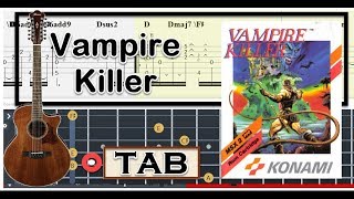 Guitar Tab - Vampire Killer (Castlevania) OST Fingerstyle Tutorial Sheet Lesson #Anp