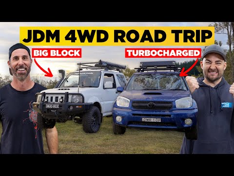 TURBO SLEEPER RAV4 vs BIG BLOCK JIMNY QLD Road Trip - BOGGED AND STRANDED!