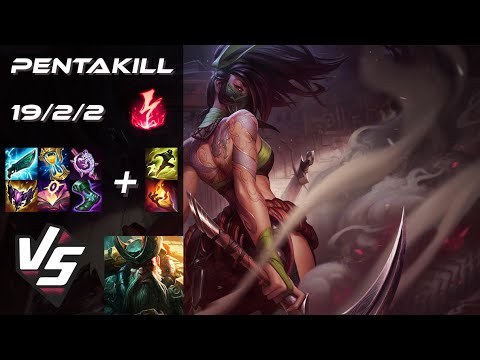 TOP Akali vs Gangplank [PENTAKILL] - EU Grandmaster Patch 26.1