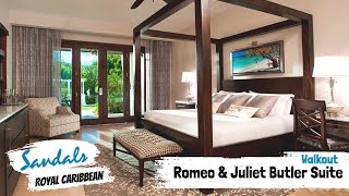 Romeo & Juliet Walkout Butler Suite WGBT | Sandals Royal Caribbean | Walkthrough Tour & Review 4K