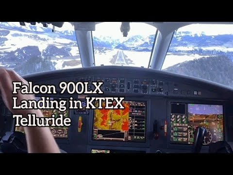 Falcon 900LX Landing in Telluride (KTEX) | Snowy Rocky Mountains at 9,000 Feet ✈️❄️ #falcon900lx