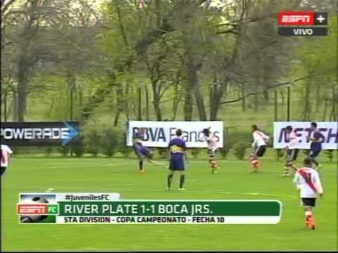 JUVENILES A. 5ta. División. RIVER PLATE - BOCA JRS. 13-9-2014. ESPN.