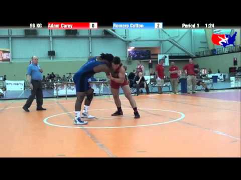 Adam Carey vs. Romero Cotton at 2013 ASICS University Nationals - GR
