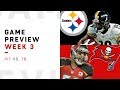 Pittsburgh Steelers vs. Tampa Bay Buccaneers | Week 3 Game Preview | Move the Sticks