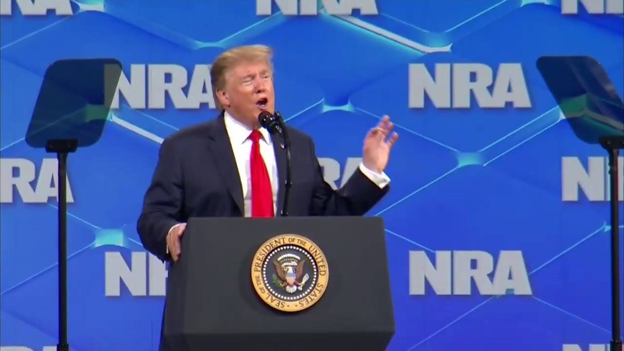 Live: President Trump delivers the keynote address at the NRA convention