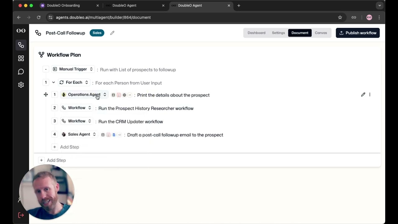 DoubleO.ai "How-To" Guide | Building AI Agent Workflows End-to-End