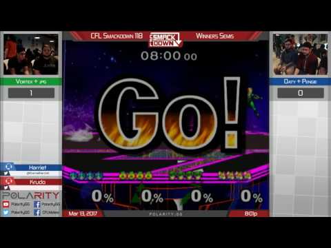 CFL Smackdown 118 Melee - Vortex + Jpg vs Oaty + Pengie - Doubles Winners Semis