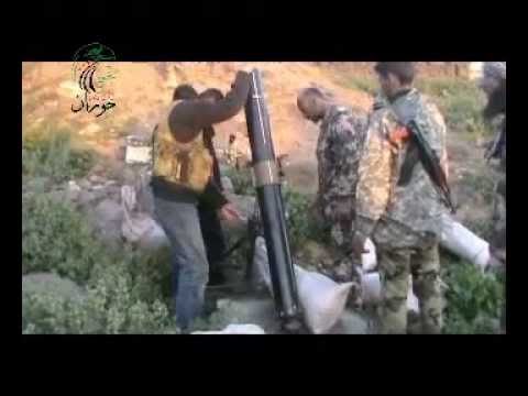 استهداف مقرات حاجز أم المباذن بقذائف الهاون 120 من قبل لواء مغاوير حوران