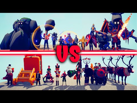 MEGA HOLIDAY TEAM vs MEGA MEDIEVAL | TABS - Totally Accurate Battle Simulator