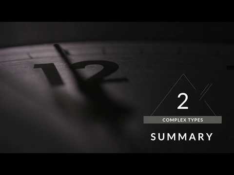 Complex Types: Summary – Swift in Sixty Seconds