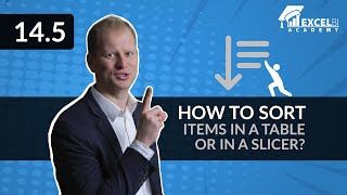 14.5. How to sort items in a table or in a slicer? | Excel pivot tables COURSE