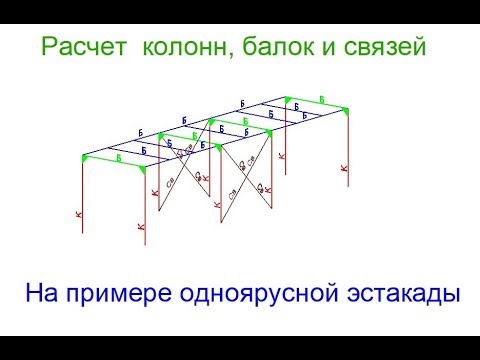 Лира САПР. Расчет колонн, балок и связей на примере одноярусной эстакады ч.1  (Урок 5)