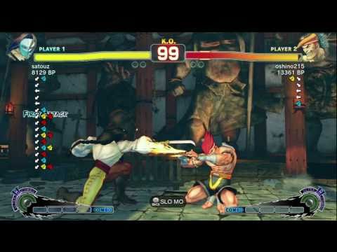 satouz [Vega] vs Oshino [Adon] SSF4 Japanese Online Ranked Matches -  TRUE-HD