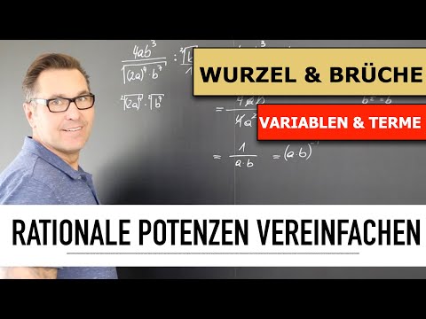 Rationale Potenzen vereinfachen | Wurzel umschreiben | Wurzel = Potenz mit  Rationalen Exponenten