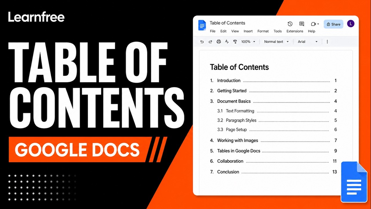 How to Create a Table of Contents in Google Docs | Step-by-Step