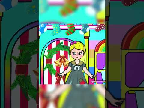 Poor Rapunzel Becomes Santa Claus and Rich Elsa Family #shorts