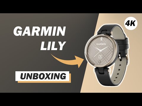 Garmin Lily Classic Cream Gold Bezel with Black Case (010-02384-B1) Unboxing 4K