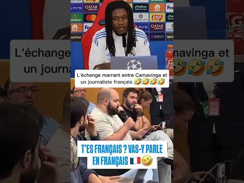 L'échange marrant entre Camavinga et un journaliste français 🤣🤣🤣 #football