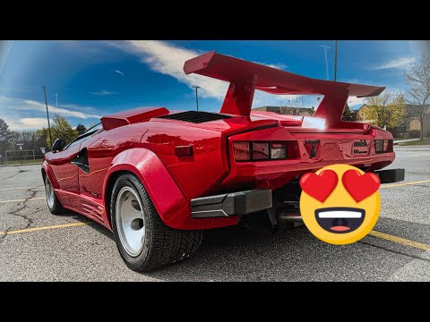 1986 Lamborghini Countach Driving Video