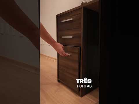 Video thumbnail of Mesa de Canto para Escritório 2 Portas 3 Gavetas NT 2005 Notável