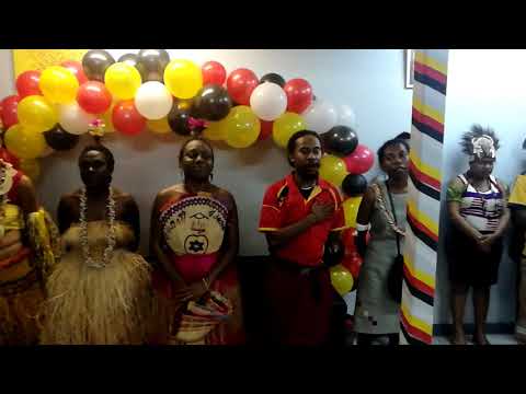 PNG FM Team sing the PNG National Anthem!!!